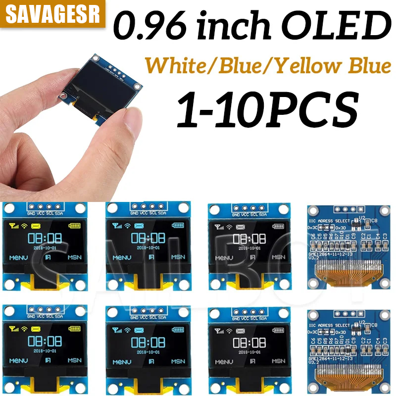 Oled Display 0.96 - 1-10 個 0.96 インチ OLED ディスプレイモジュール