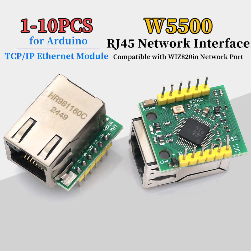 Ethernet W5500 - 1/5/10 個 W5500 モジュール TCP/IP イーサネットモジュール
