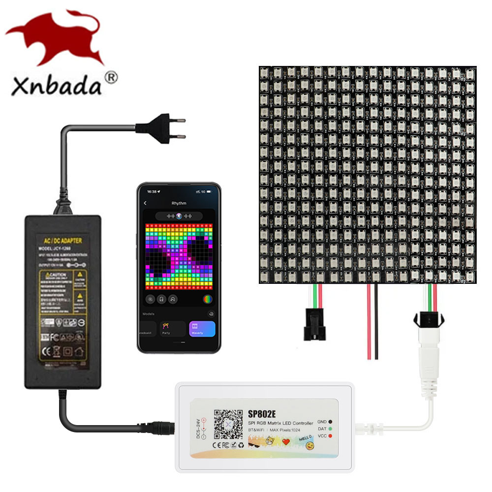 Ws2812B Strip 5V - WS2812B WS2812 RGB LED デジタル柔軟な個別にアドレス指定可能なパネルライト SP802E