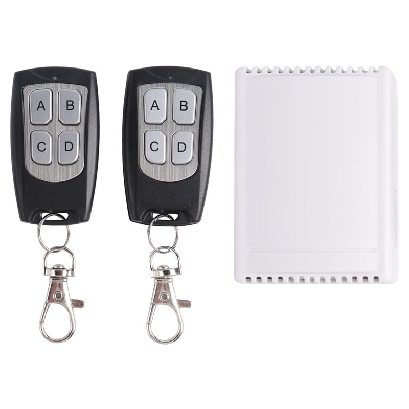 Relay Module 4 Channel - BHTS製、汎用ワイヤレスリモコンスイッチ、DC12V、4チャンネルリレー受信モジュール、4チャンネルRFリモコン、433MHz送信機付き。