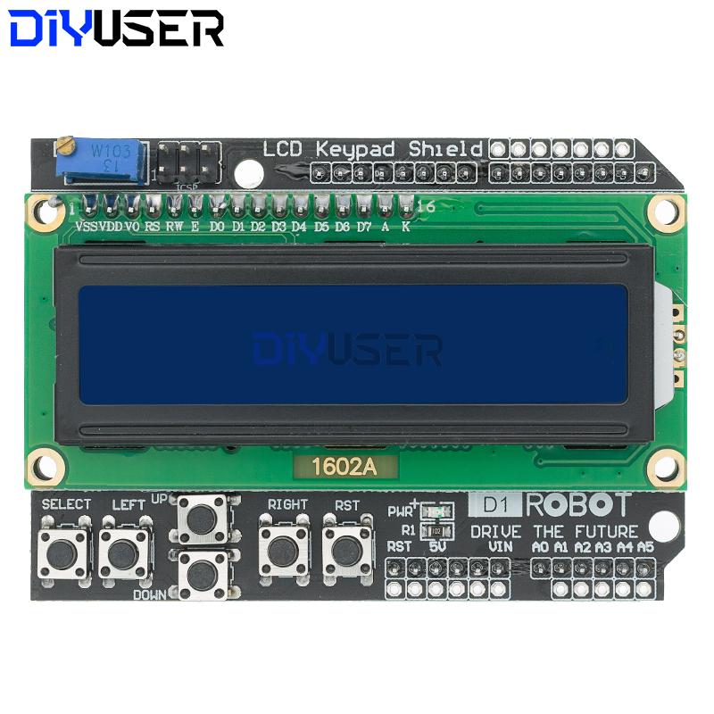 DIYUSER 1602 LCD キーパッドシールド LCD - Lcd 1602 のレビューと価格