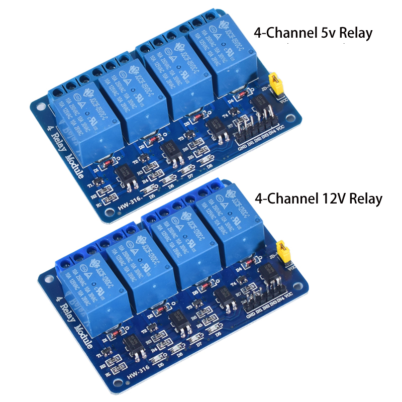 DC 5V 12V 24V 1/2/4/6/8チャンネルリレ - Relay Module 4 Channel のレビューと価格