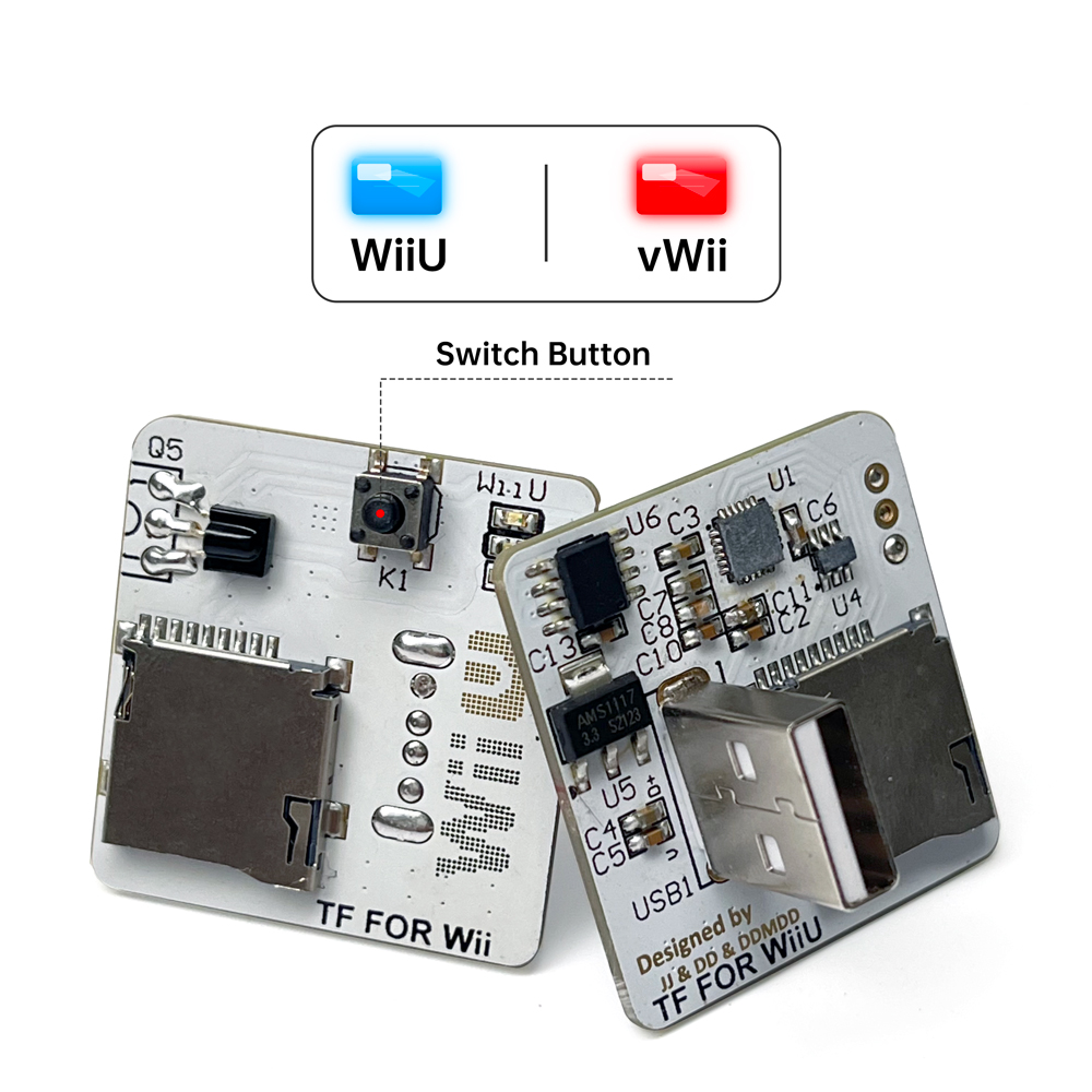 Wii UとWiiビデオコンソール用の2つのSDカードスロッ - Sd Card Module のレビューと価格
