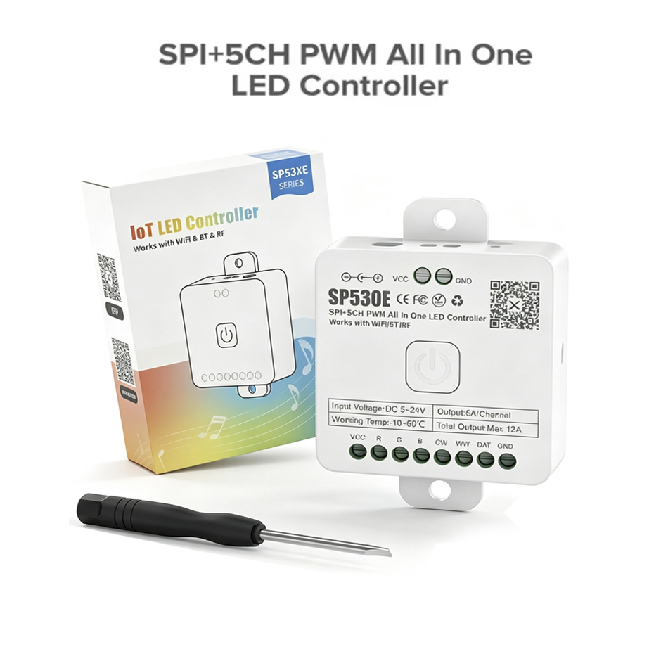 SP530E オールインワン LED コントローラー 5CH - Ws2812B Strip 5V のレビューと価格