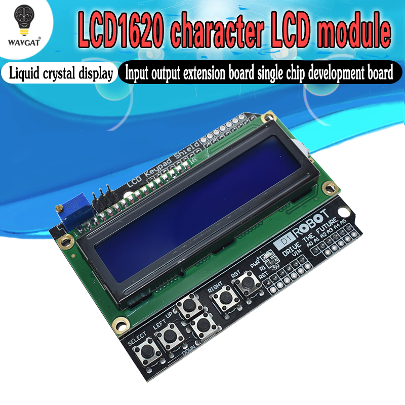 1個lcdキーパッドシールドarduino ATMEGA32 - Lcd 1602 のレビューと価格