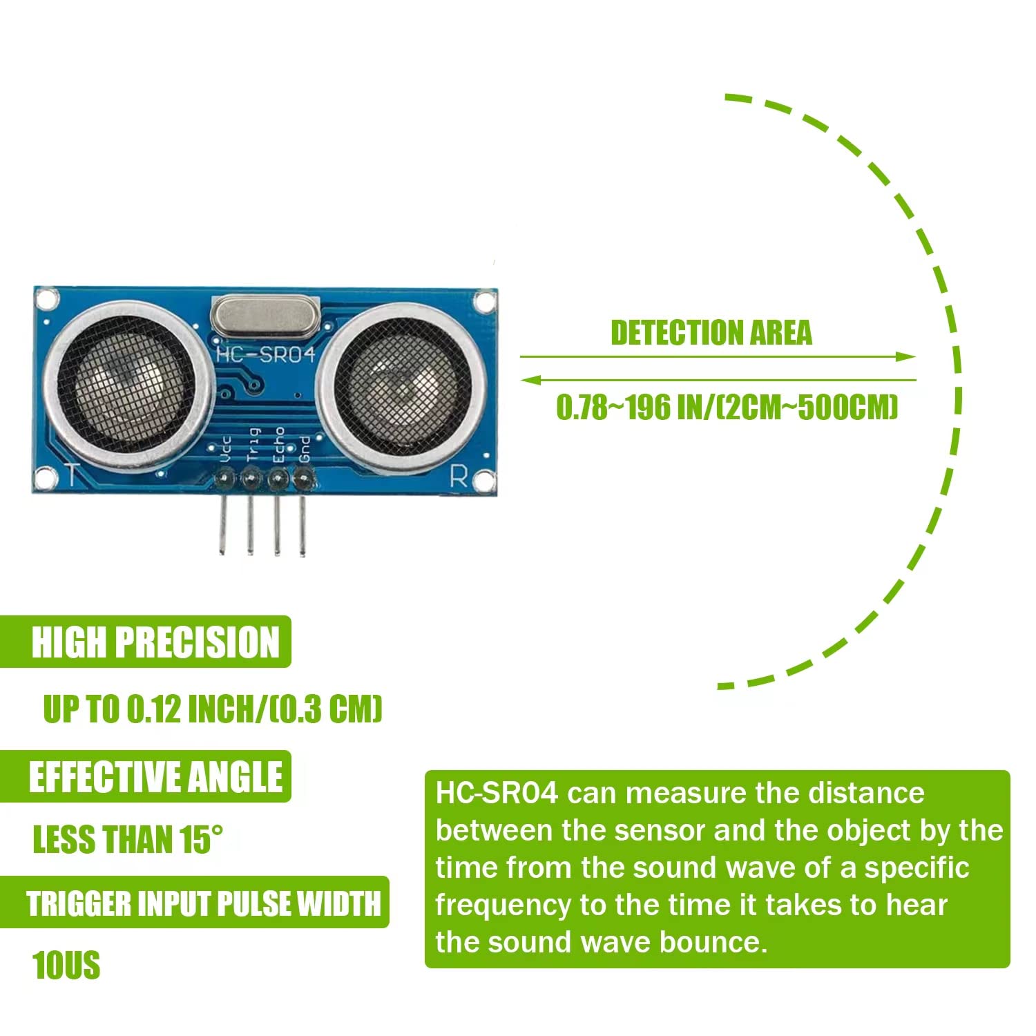10 個 HC-SR04 超音波センサー距離モジュール Ar - Ultrasonic Sensor Hc-Sr04 のレビューと価格