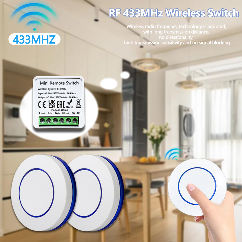 433HMz ワイヤレスライトスイッチ 10A リレー受信機 - Joystick Module のレビューと価格