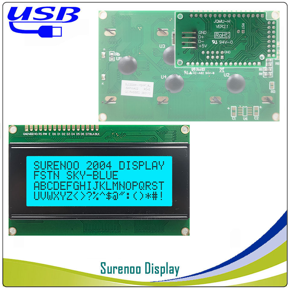 Surenoo lcd2usb 204 20x4 2004文 - Lcd 1602 のレビューと価格