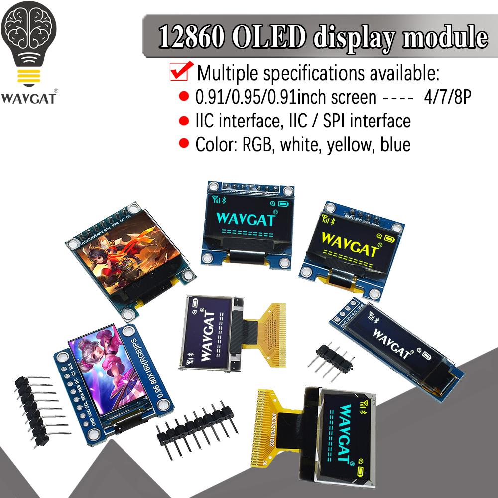白黄青カラー 4ピン 7ピン 128x64 OLED LCD - Oled Display 0.96 のレビューと価格