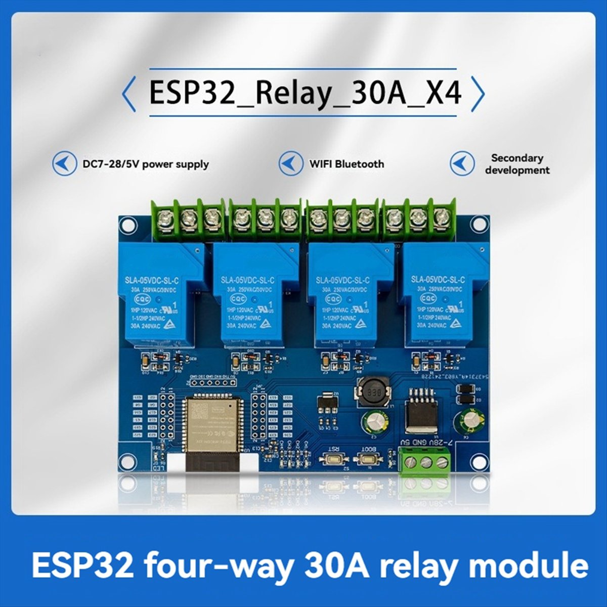 (AD11) 4チャンネルリレーモジュール 30A DC7- - Relay Module 4 Channel のレビューと価格