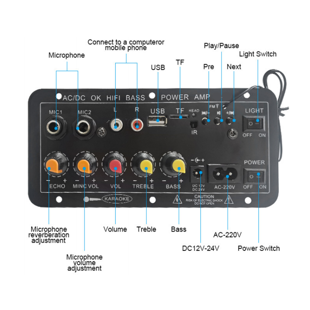 D10 デジタル Bluetooth アンプボード 110V - Microphone Module のレビューと価格