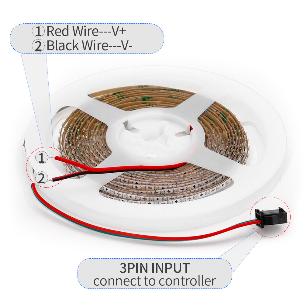 2.7mm WS2812B LED ストリップ超狭幅ホワイト - Ws2812B Strip 5V のレビューと価格