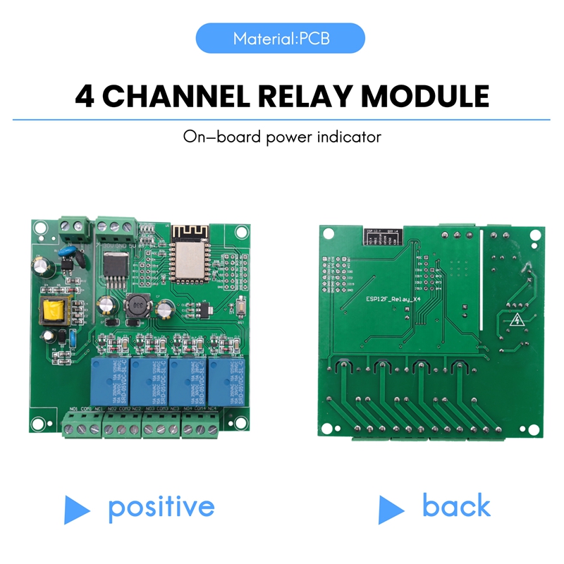 ESP8266 ワイヤレス WIFI 4 チャンネルリレーモ - Relay Module 4 Channel のレビューと価格