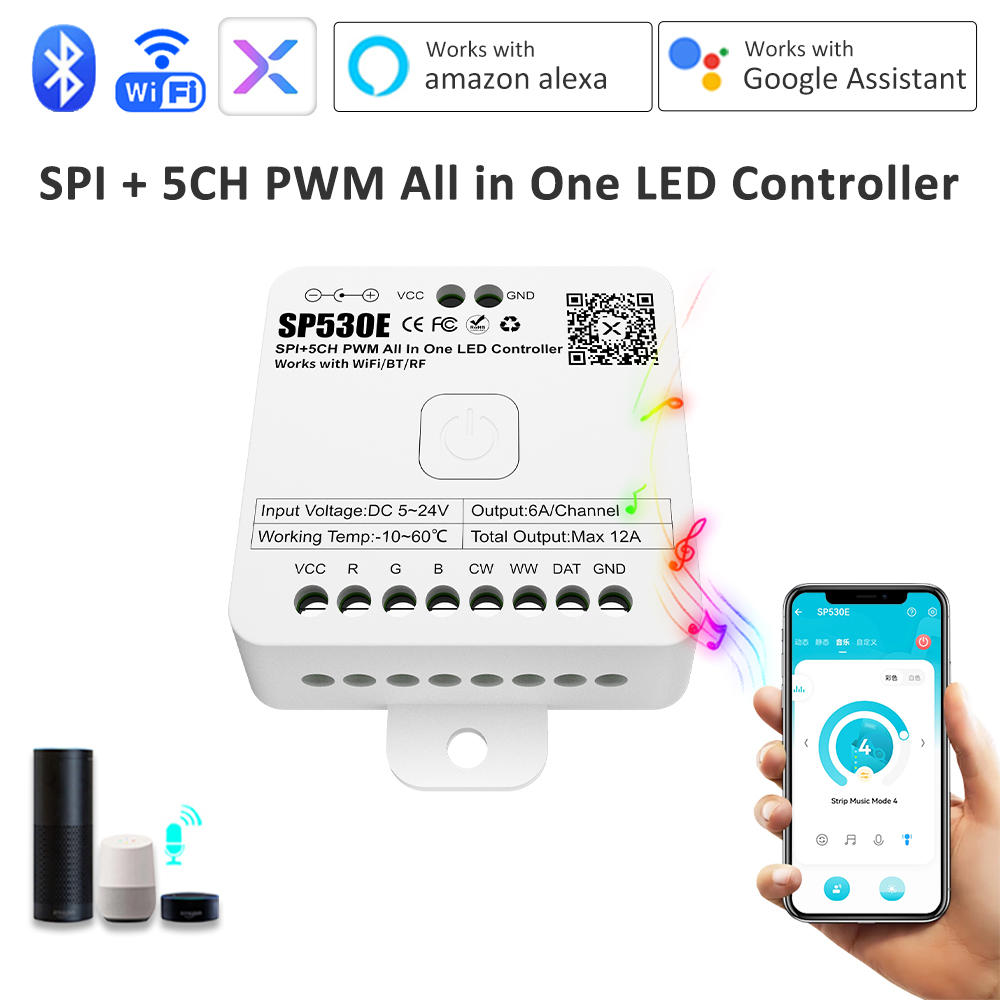 SP530E オールインワンLEDコントローラー 12V 2 - Ws2812B Strip 5V のレビューと価格