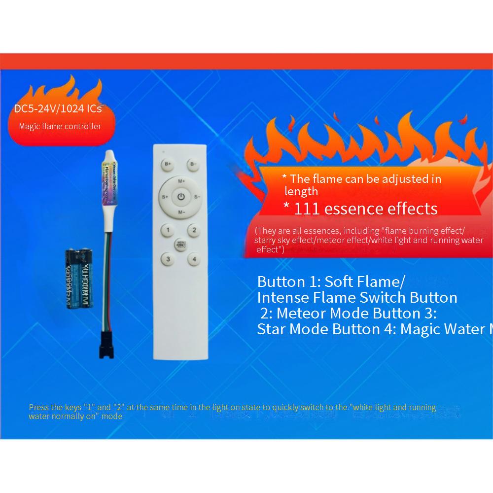 RF 12 キーファンタジー炎コントローラ炎燃焼星空流星フロ - Ws2812B Strip 5V のレビューと価格